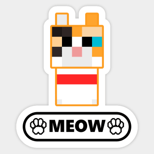 Ulla Britta Cat Meow Black Sticker